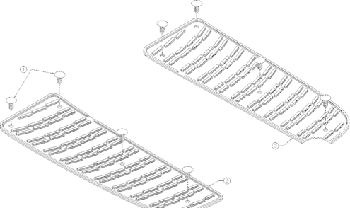 Foot Pad Diagram and Parts List for 2023 Yard Machines Lawn Tractor